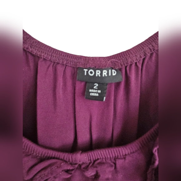 Women's Purple Tank Top Shirt Torrid  Size 2 - Picture 2 of 3